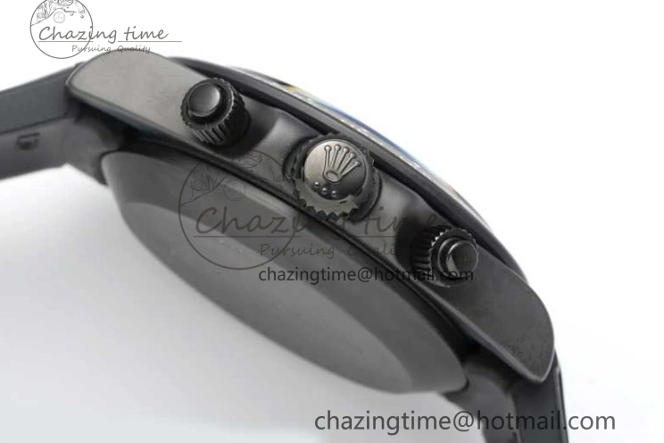 Black Black Rubber Strap on A7750 Best Daytona Ceramic Pusher Black 5GF Edition Dial Gray 0825